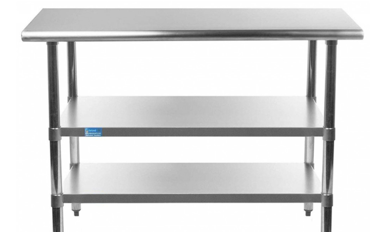 Work tables with undershelf