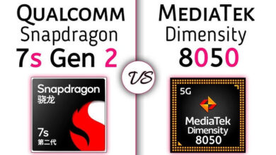 MediaTek Dimensity 8050 vs Snapdragon 7s Gen 2 performance comparison